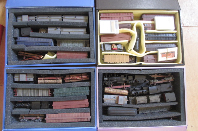 American Railways logging Locomotives and rolling stock including three Climax locomotives Image