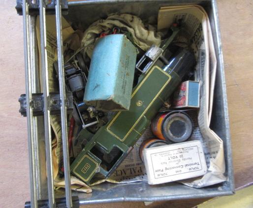 Hornby No 2 electric locomotive in G.W.R. green (this model has been dismantled Image