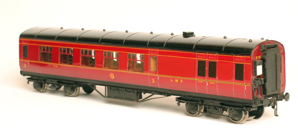 A rare Exley for Bassett-Lowke L.M.S. motor coach comprising L.M.S. open third Class K6 type with Image