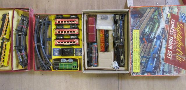 Three clockwork train sets by Mettoy Image