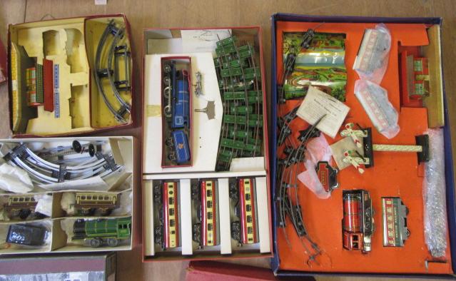 Three clockwork train sets by Mettoy and Chad Valley Image