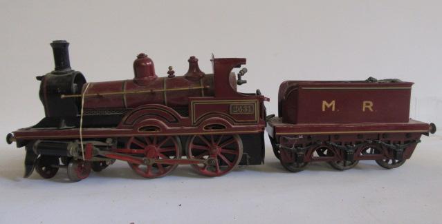 Bing G1 4-4-0 Live Steam Locomotive and Tender.  This model is in a state of disrepair suitable for Image
