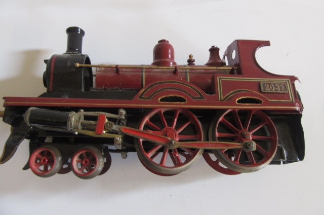 Bing G1 4-4-0 Live Steam Locomotive and Tender.  This model is in a state of disrepair suitable for Image