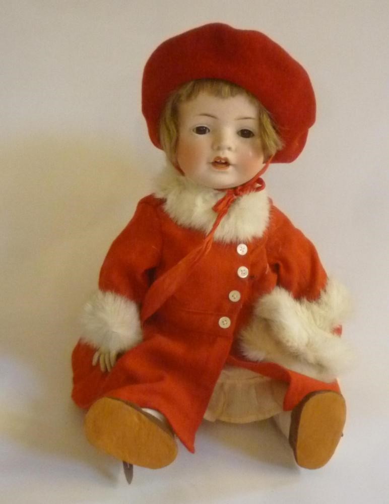 A Bahr & Proschild bisque head doll with brown glass sleeping eyes Image