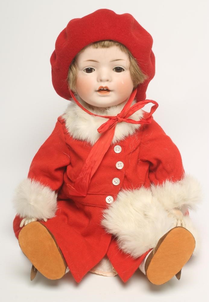 A Bahr & Proschild bisque head doll with brown glass sleeping eyes Image