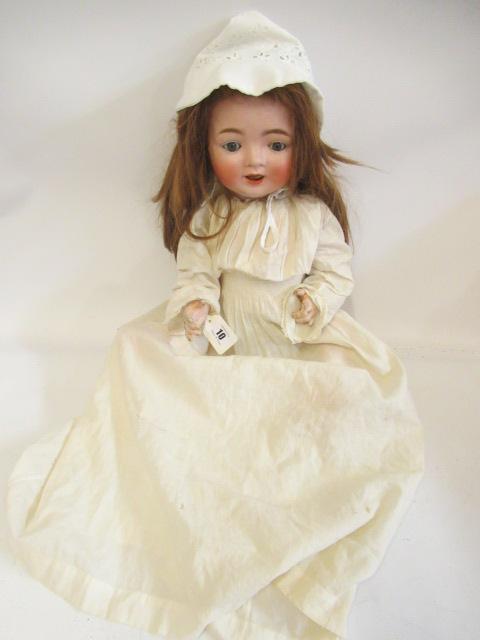 A Catterfelder Puppenfabrik bisque socket head character doll Image