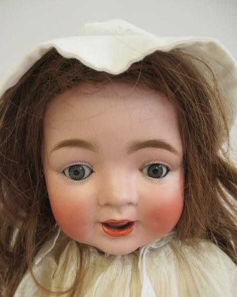 A Catterfelder Puppenfabrik bisque socket head character doll Image