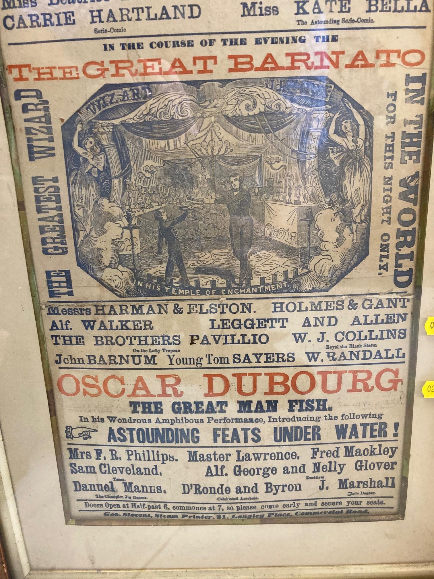 A Music Hall Performance Notice for Wiltons Grand Music Hall, Wellclose Square, E1 Tuesday Feb 13 Image