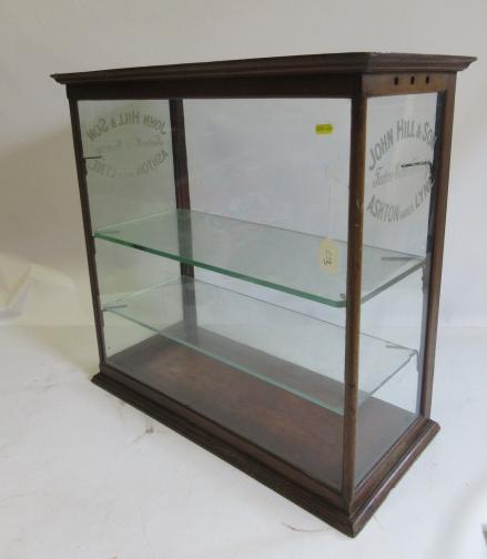 An early 20th century John Hill & Son Tudno Cake Factory Ashton Under Lyne display cabinet Image