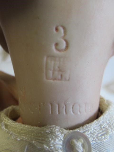 Two Heubach bisque socket head 10537 dolls, comprising one 11 1/2" doll and one 10 1/2", both with Image