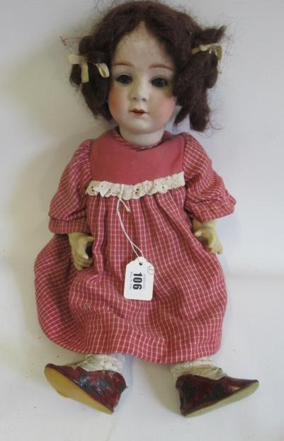 Three restored bisque socket head dolls Image