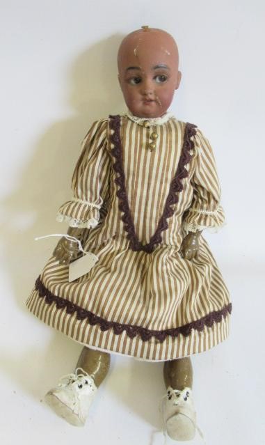 Three restored bisque socket head dolls Image