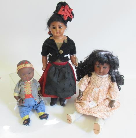 Three German bisque head dolls Image