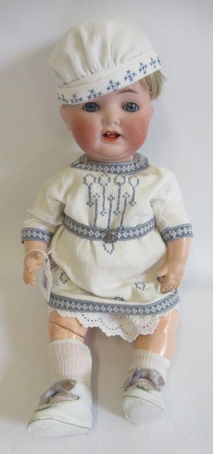 A Heubach Koppelsdorf bisque socket head character doll Image