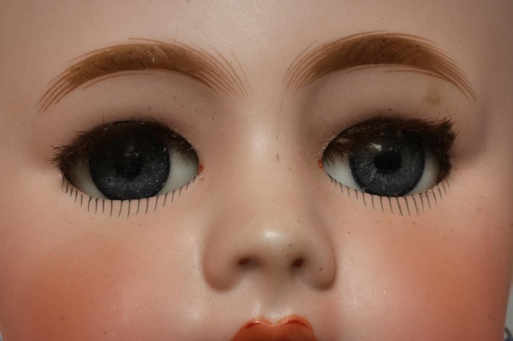 A Tete Jumeau bisque socket head doll Image