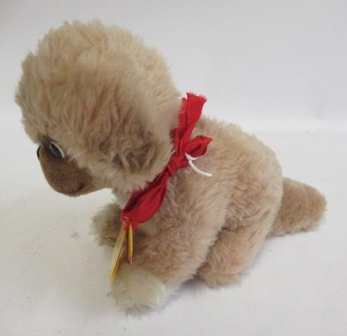 Steiff Petsy dog, with googly eyes and white metal ear button, 11" overall (Est. plus 24% premium Image
