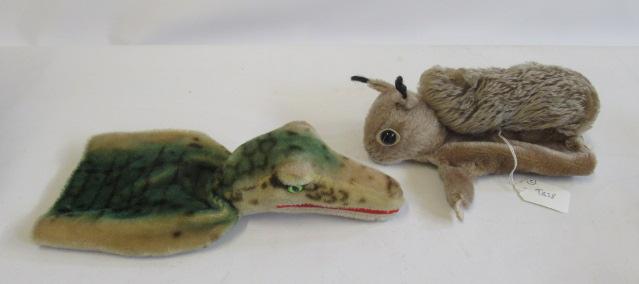 Two Steiff puppets, c.1960s, comprising a Gaty and a Hopsi with silver button (Est. plus 24% premium Image