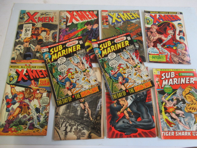 10 Marvel comics, comprising The X-Men no. 19, 59. 60, 81 and 89, Prince Namor The Sub-Mariner no. Image