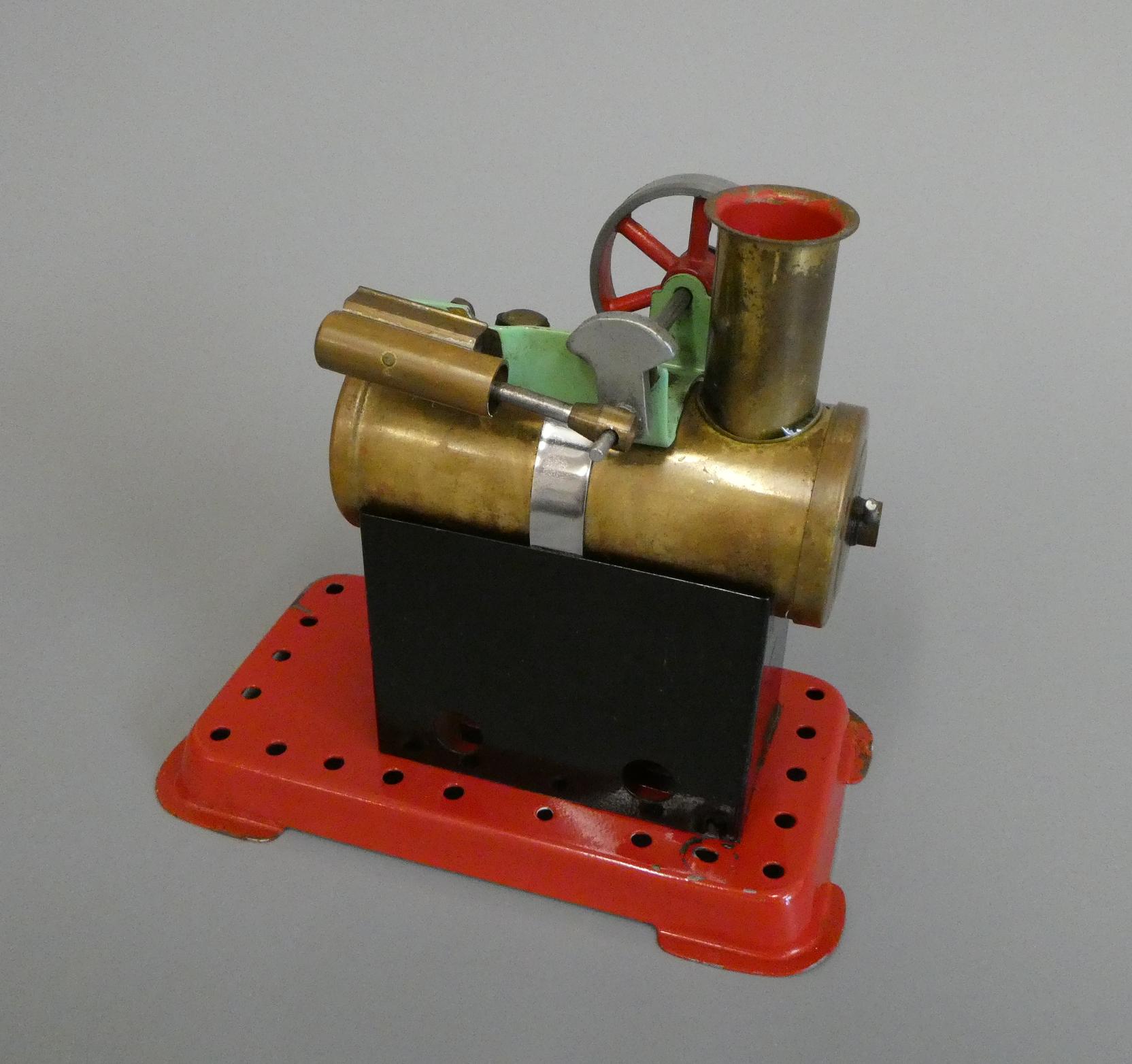 Mamod Minor No 1 steam engine, some use, water level plug, minor paint loss to base, F (Est. plus Image