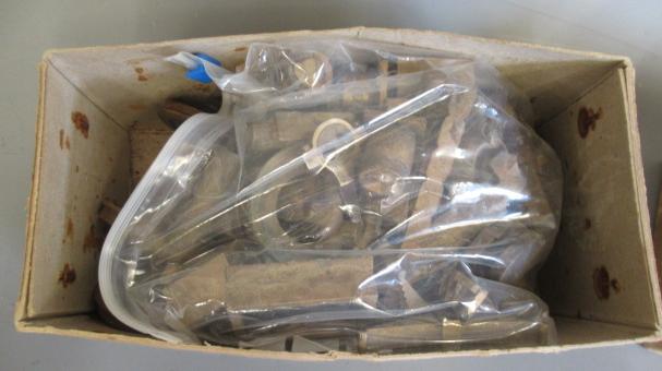 Set of castings for unknown G1 engine, includes wheel castings, unchecked for completeness (Est. Image