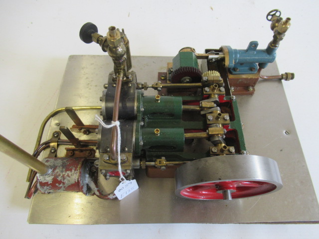 Stuart Turner H10 non-reversing twin cylinder horizontal steam engine with displacement lubricator Image