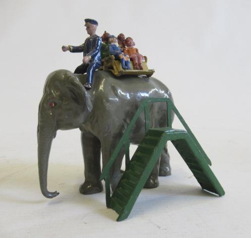 Britains Elephant with howdah, zoo keeper and children passengers, G (Est. plus 24% premium inc. Image