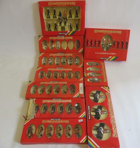 Late Issue Britains figures including Blackwatch, Gordon Highlanders and Scots Guards (10) (Est. Image