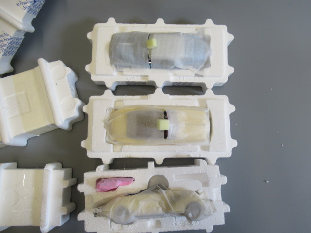 Franklin Mint 1937 Cord 812, 1949 Buick Roadmaster and 1949 Buick Riviera, all items boxed, E-M Image