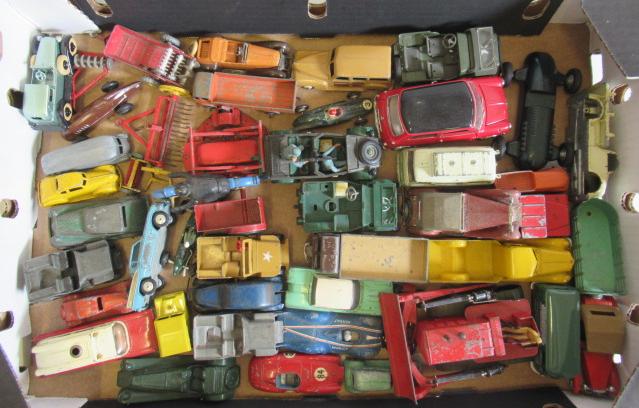 Unboxed diecast vehicles by Corgi, Dinky and others, some items have damage/paint missing, F (Est. Image