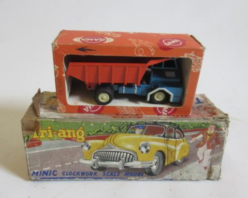 Gama tipper truck, box F, model G, and Minic No.2 taxi, box P, model F-P (Est. plus 24% premium inc. Image