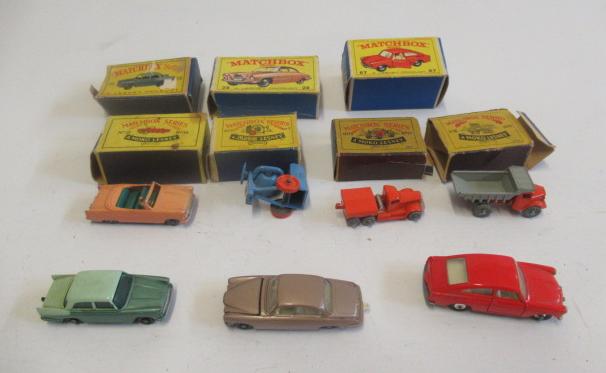 Seven Matchbox vehicles comprising No.3 cement mixer Image