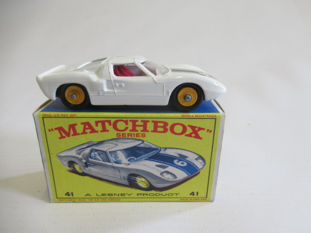 Matchbox 41c Ford GT40, box M, model M, very small piece missing on transfer (Est. plus 24% premium Image