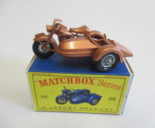 Matchbox 66b Harley Davidson and side car, box M, model M (Est. plus 24% premium inc. VAT) Image