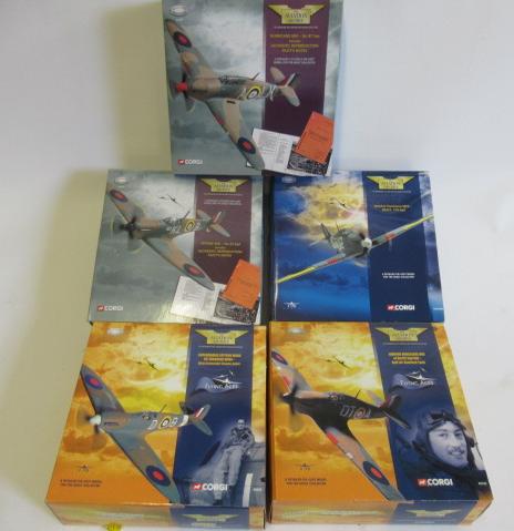 Aviation Archive Hurricane 87 Sgn, Hurricane 174 Sqd., Spitfire 54 Sqn, Spitfire W.C. Douglas Bader Image