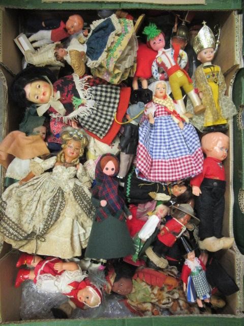 Three trays of mixed vintage dolls Image