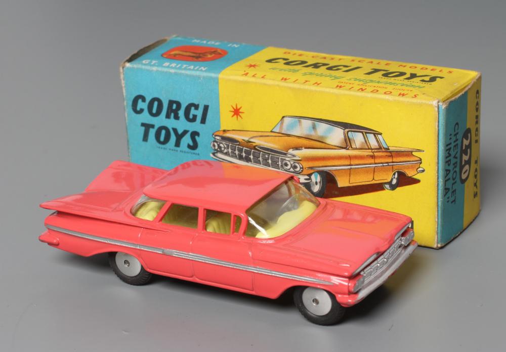 Corgi 220 Chevrolet Impala in pink, box F, model E (Est. plus 24% premium inc. VAT) Image