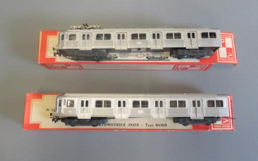 HO Scale V.B. bud rail car finished in silver S.N.C.F., boxed, G-E (Est. plus 24% premium inc. VAT) Image