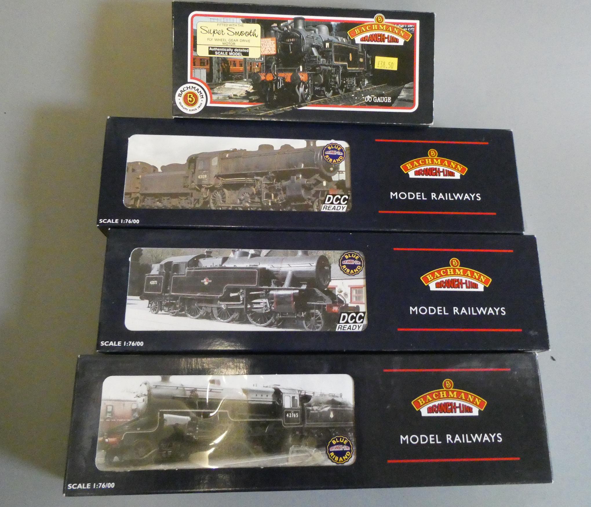 Four Bachmann comprising L.M.S. Ivat 2-6-2T, L.M.S. Ivat Class 4, L.M.S. Fairburn Tank and L.M.S. Image