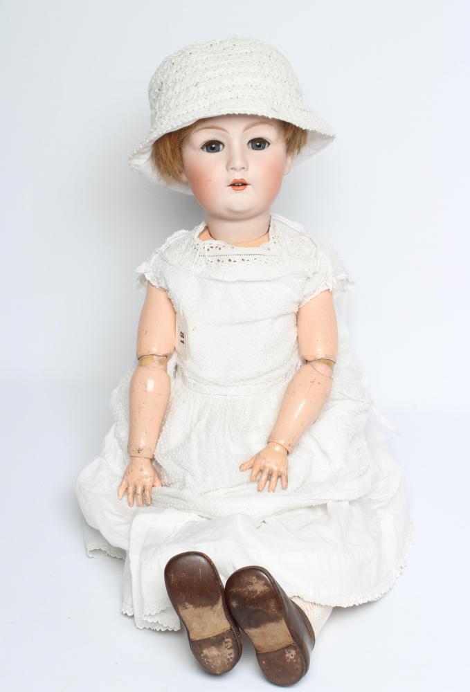 A Gebruder Heubach bisque socket head doll Image
