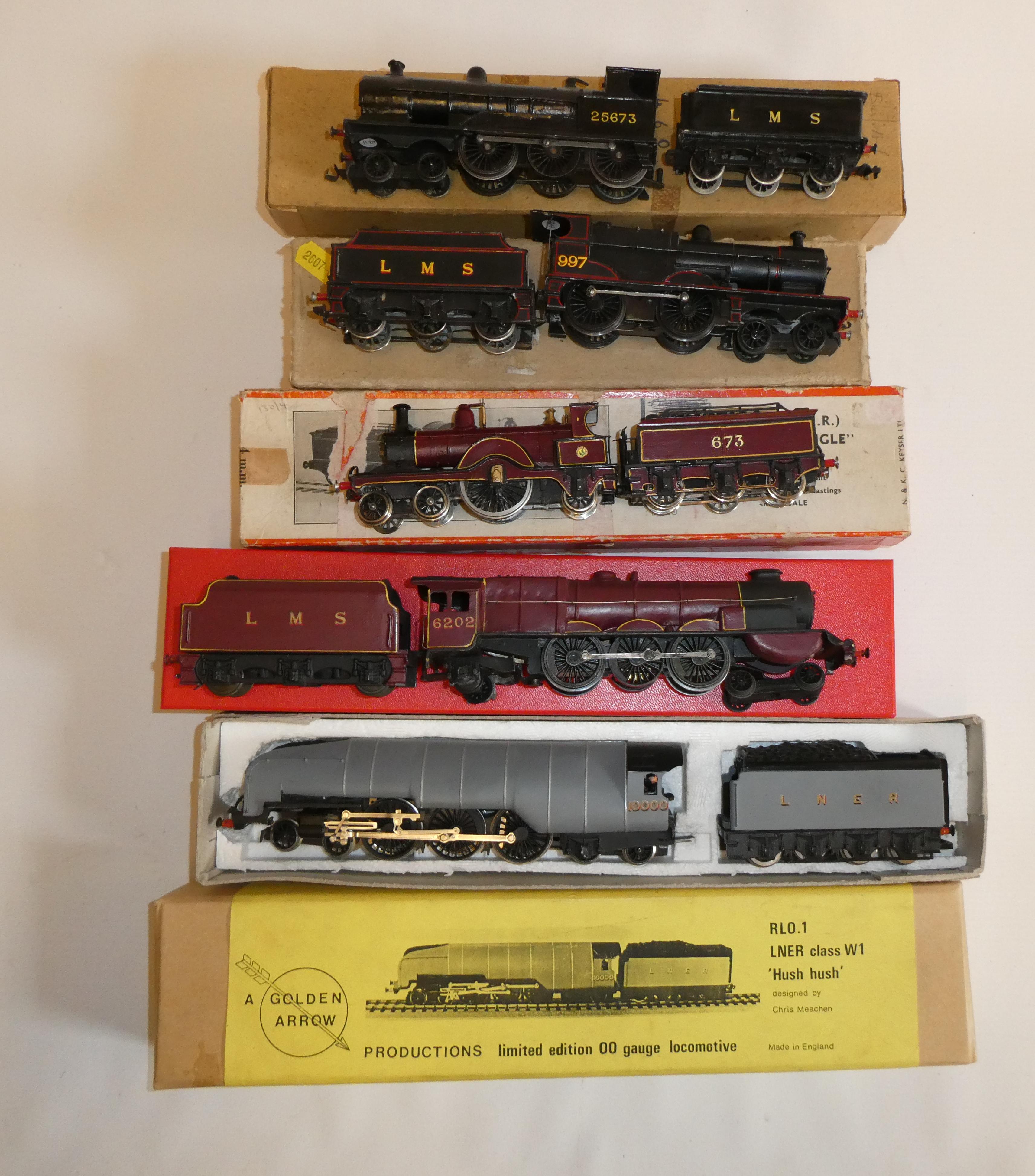 Kit built locomotives comprising L.M.S. 4-6-0 Lusitania 25673, L.M.S. Spinner 673, L.M.S. 2P 997, Image