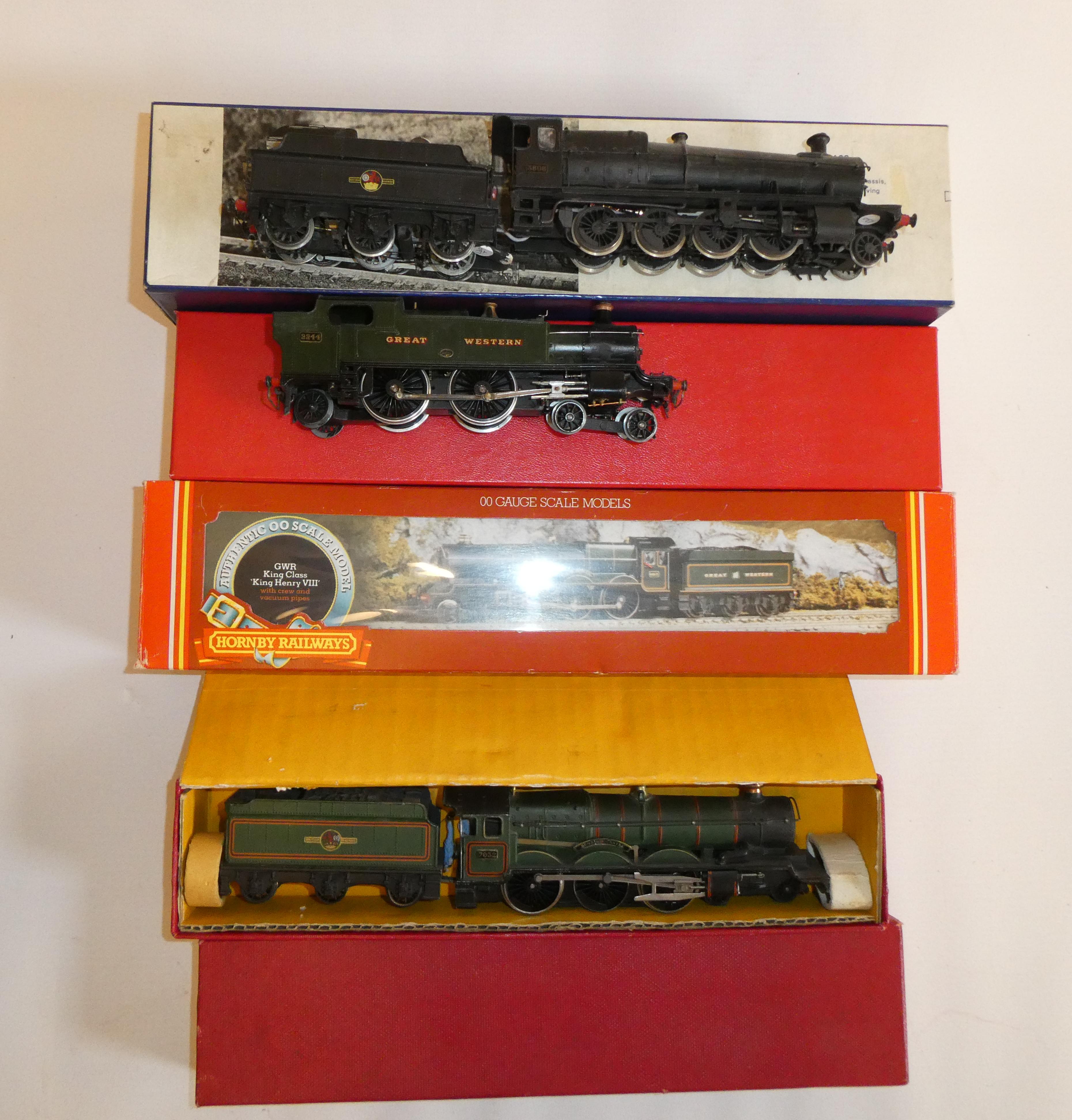 Four G.W.R. locomotives comprising Hornby Dublo Denbigh Castle, Hornby King Henry, County 4-4-2 Tank Image