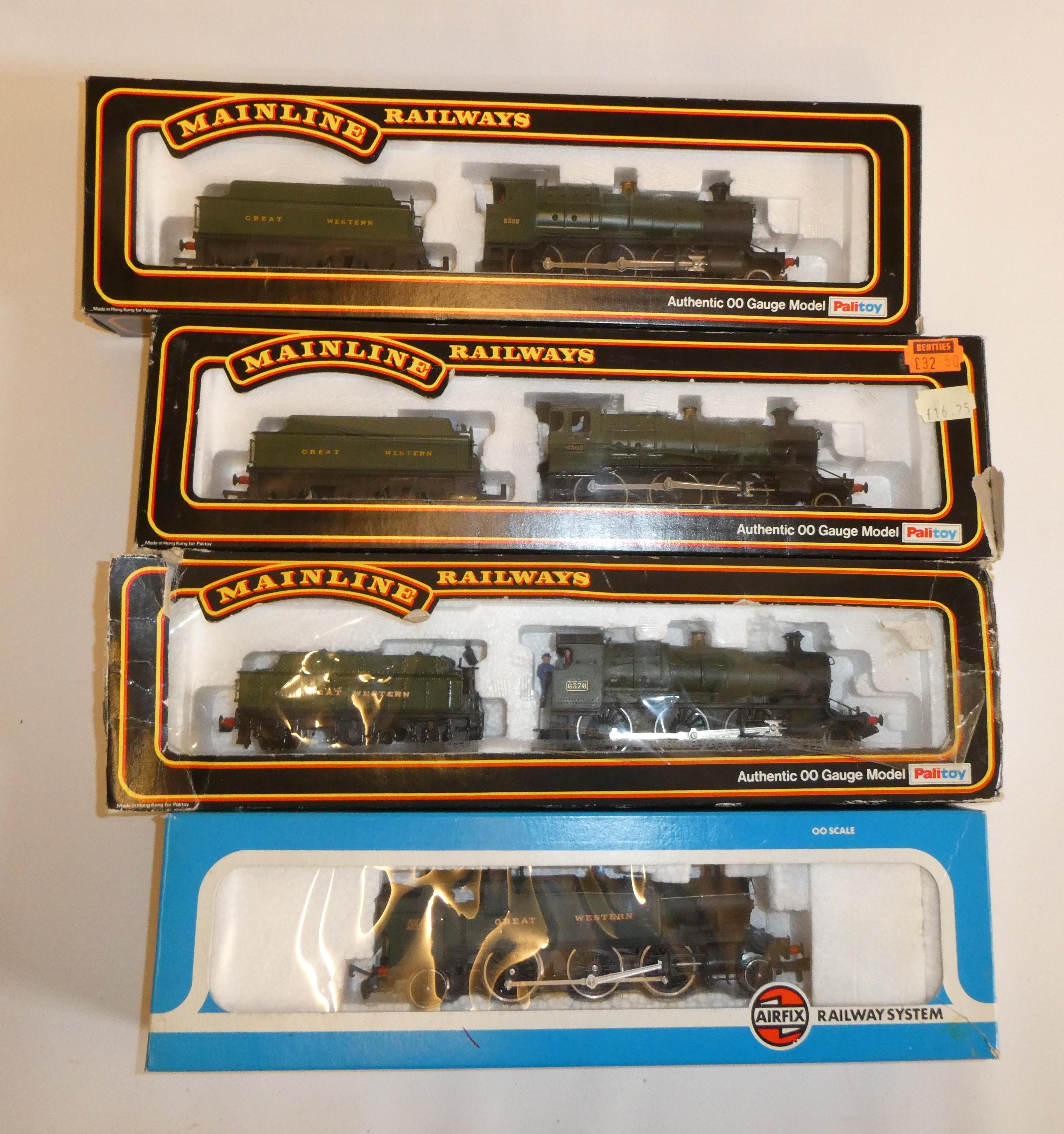 Four G.W.R. locomotives comprising Airfix 2-6-0 Prairie Tank, Mainline Mogul 5322, Mogul 2-6-0 5322 Image