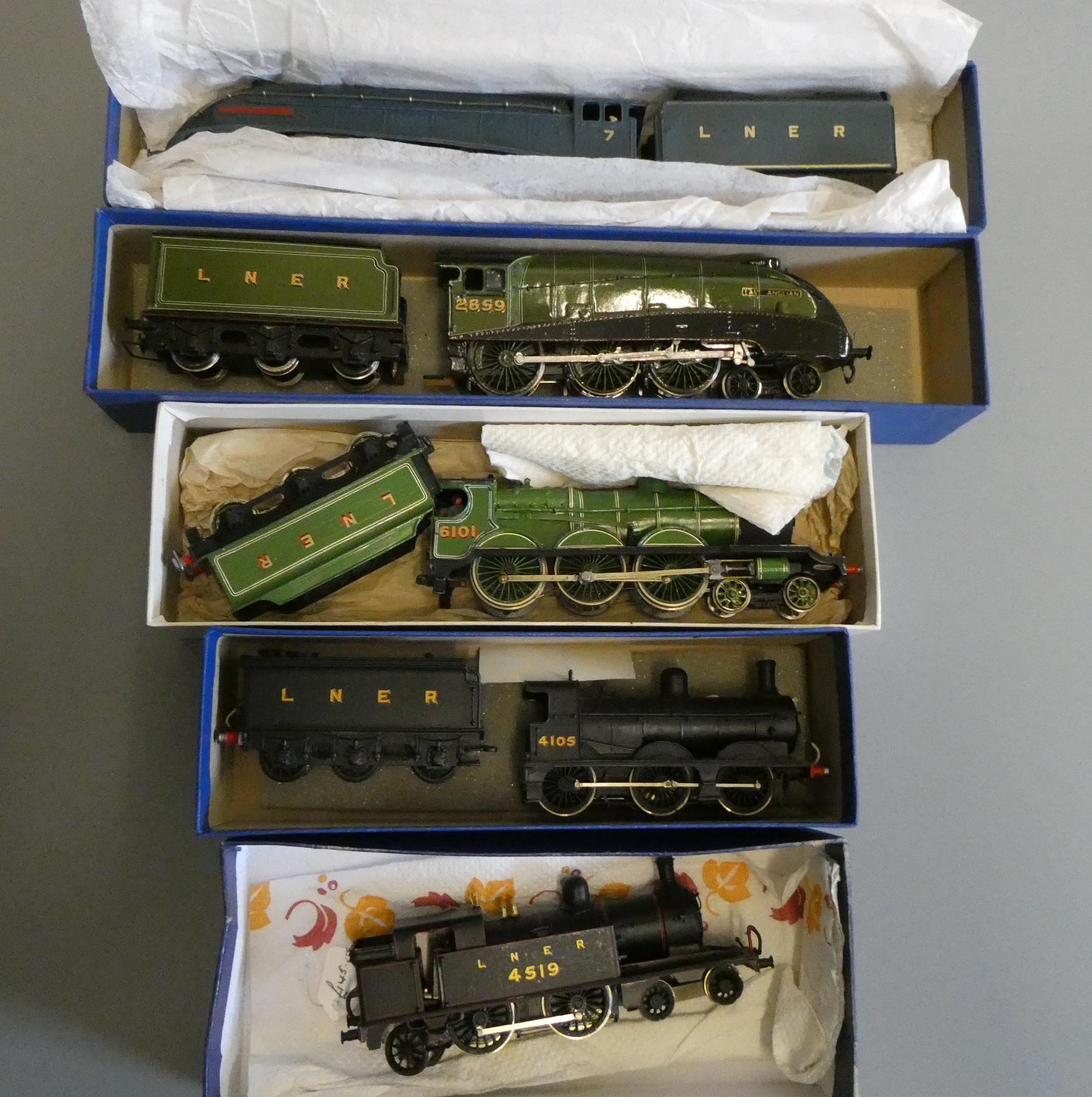 Five kit built locomotives comprising L.N.E.R. B17 2859 East Anglian, 0-6-0 J3 4105, Immingham 6101, Image