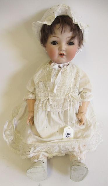A Gebruder Heubach bisque socket head doll Image