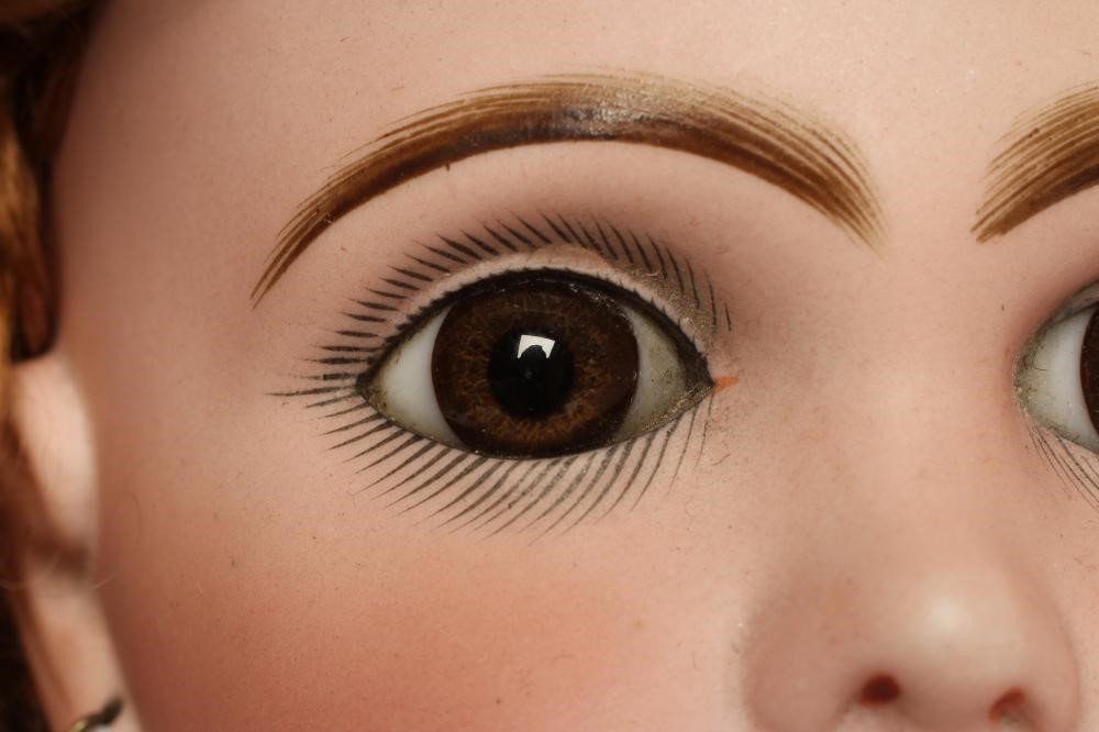 A Bebe Jumeau bisque socket head doll Image