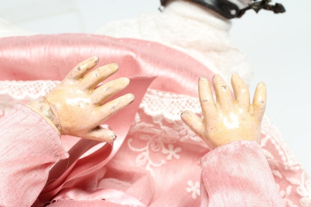 A Bebe Jumeau bisque socket head doll Image