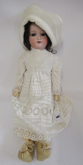 Two bisque socket head German dolls Image