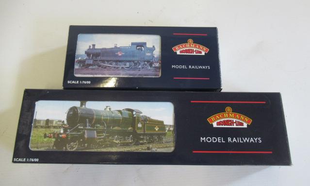 Bachmann G.W.R. 43XX in G.W. green, boxed E and G.W.R. Prarie Tank in G.W. green, boxed E (Est. plus Image