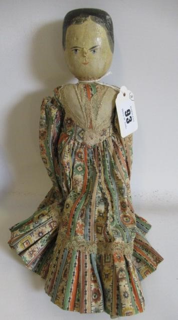 Three Victorian peg dolls Image