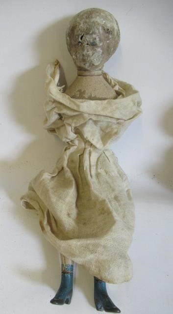 Three Victorian peg dolls Image